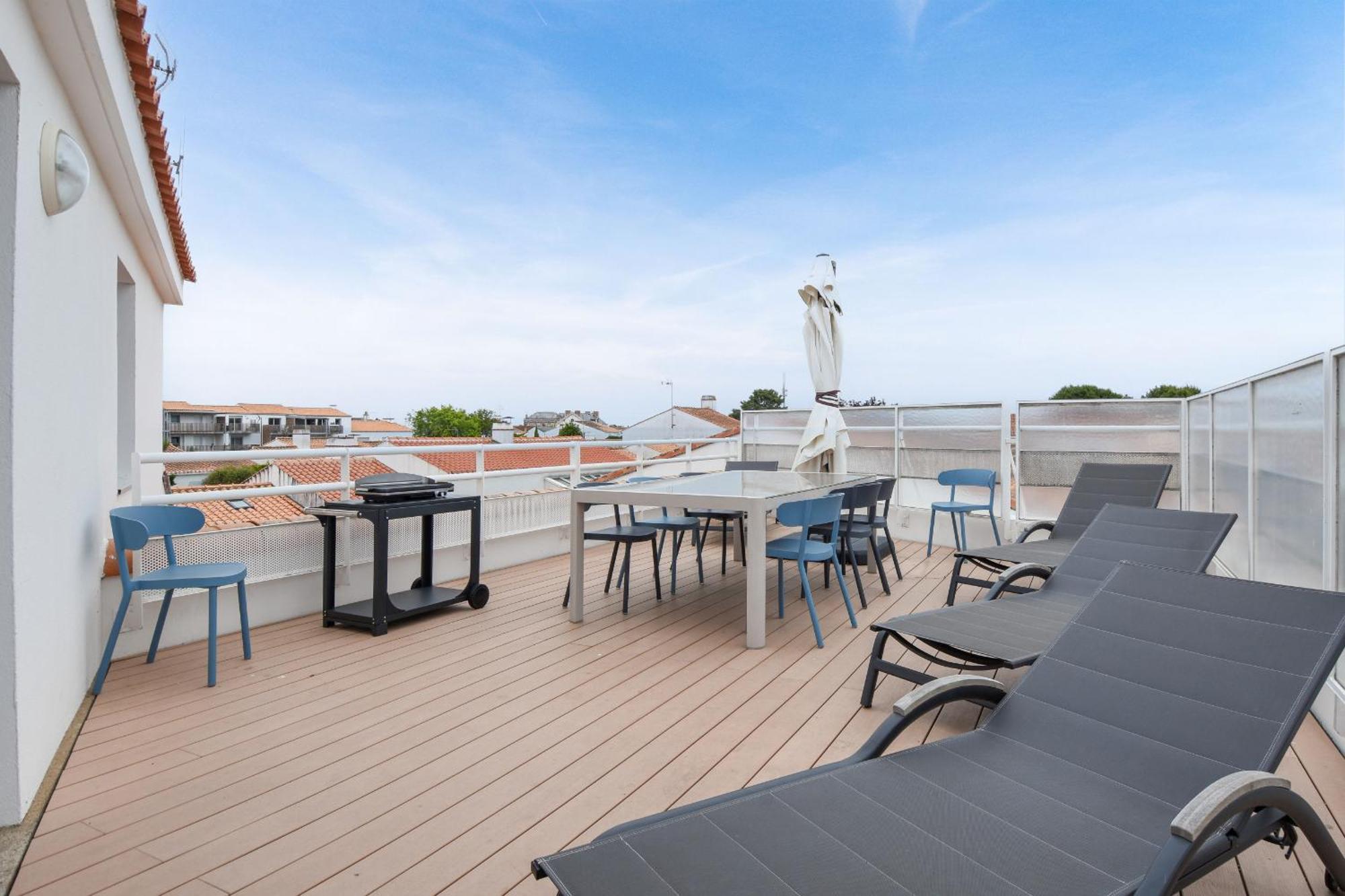 Appart Pour 8 Au Coeur De Noirmoutier - Terrasse Экстерьер фото